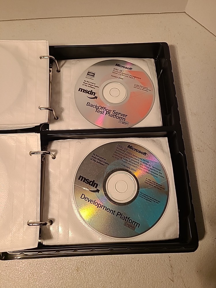 MICROSOFT MSDN Software Discs w/Storage Case Lot of 43