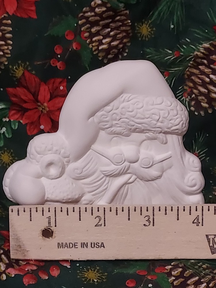 Ceramic Bisque~~~ Ready to Paint ~~~Small Santa Head 3.75" Tall