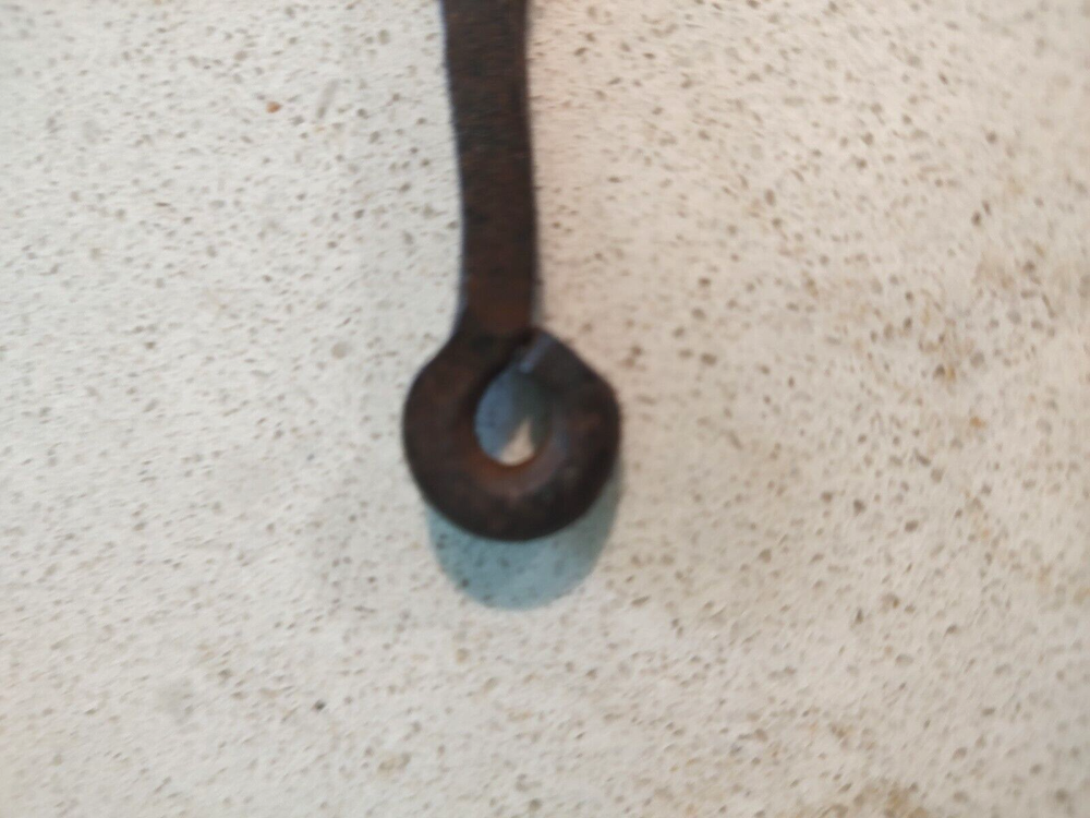 Vintage Forged Barn Hook Twisted eye 4.5" Black EUC