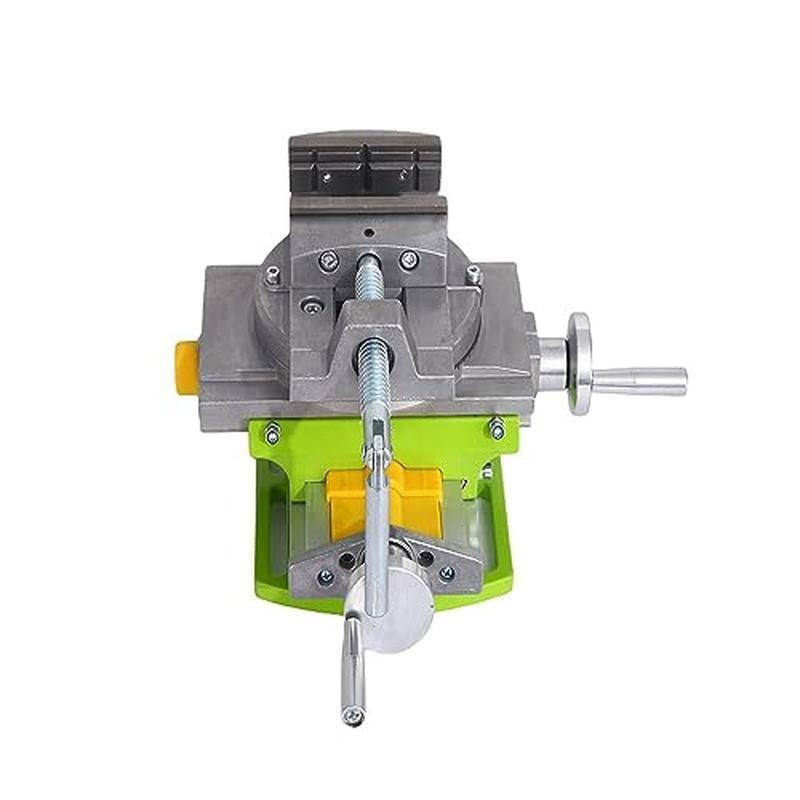 3" Rotary Table Horizontal Cross Slide Drill Press Vise 90° Precision Milling