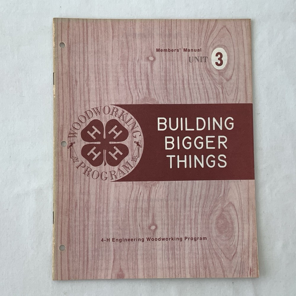 Vintage 4-H Woodworking Manuals Complete Set Units 1-4 Carpentry Program