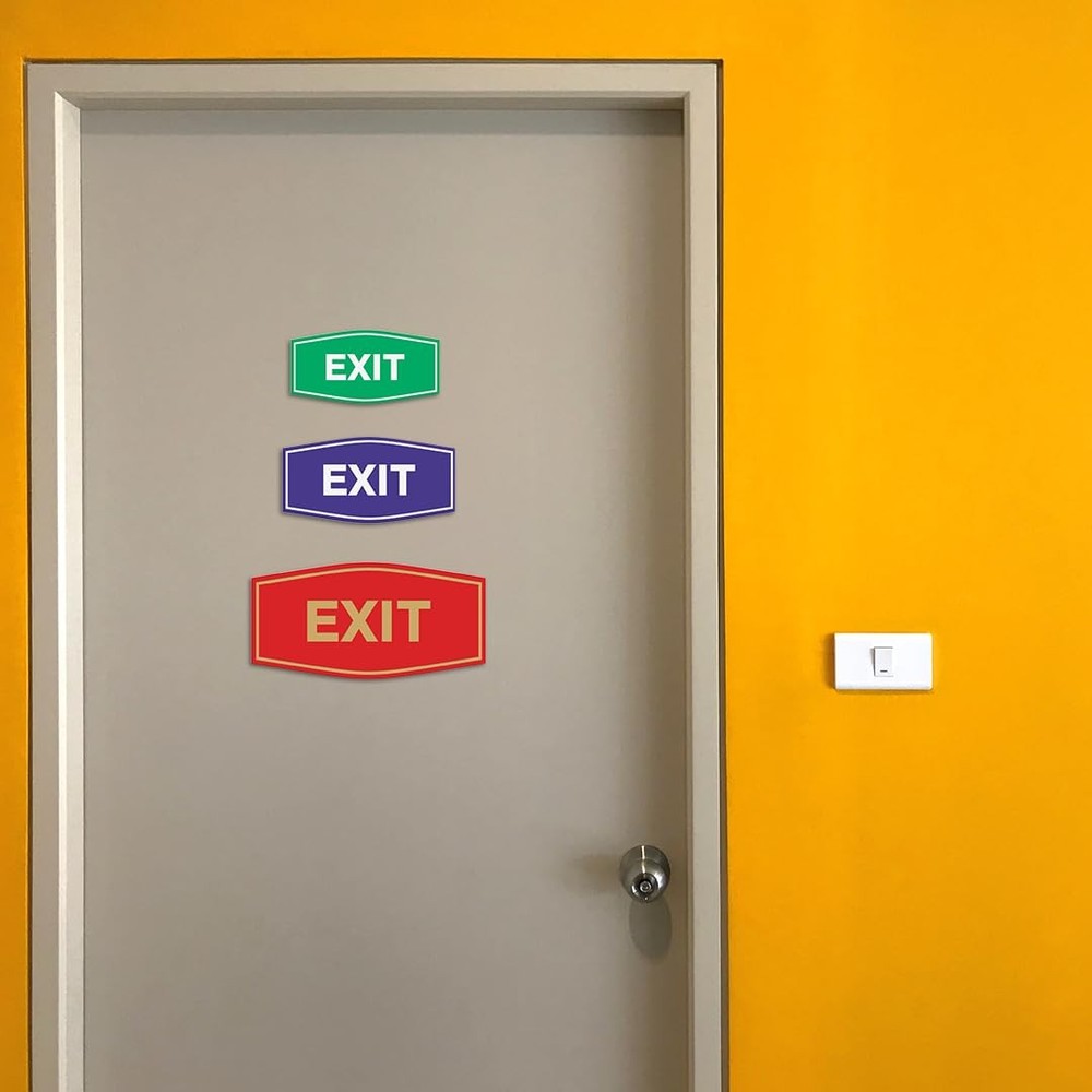 Fancy EXIT Sign Small Black/Gold 1 PC Door Wall Mount Display