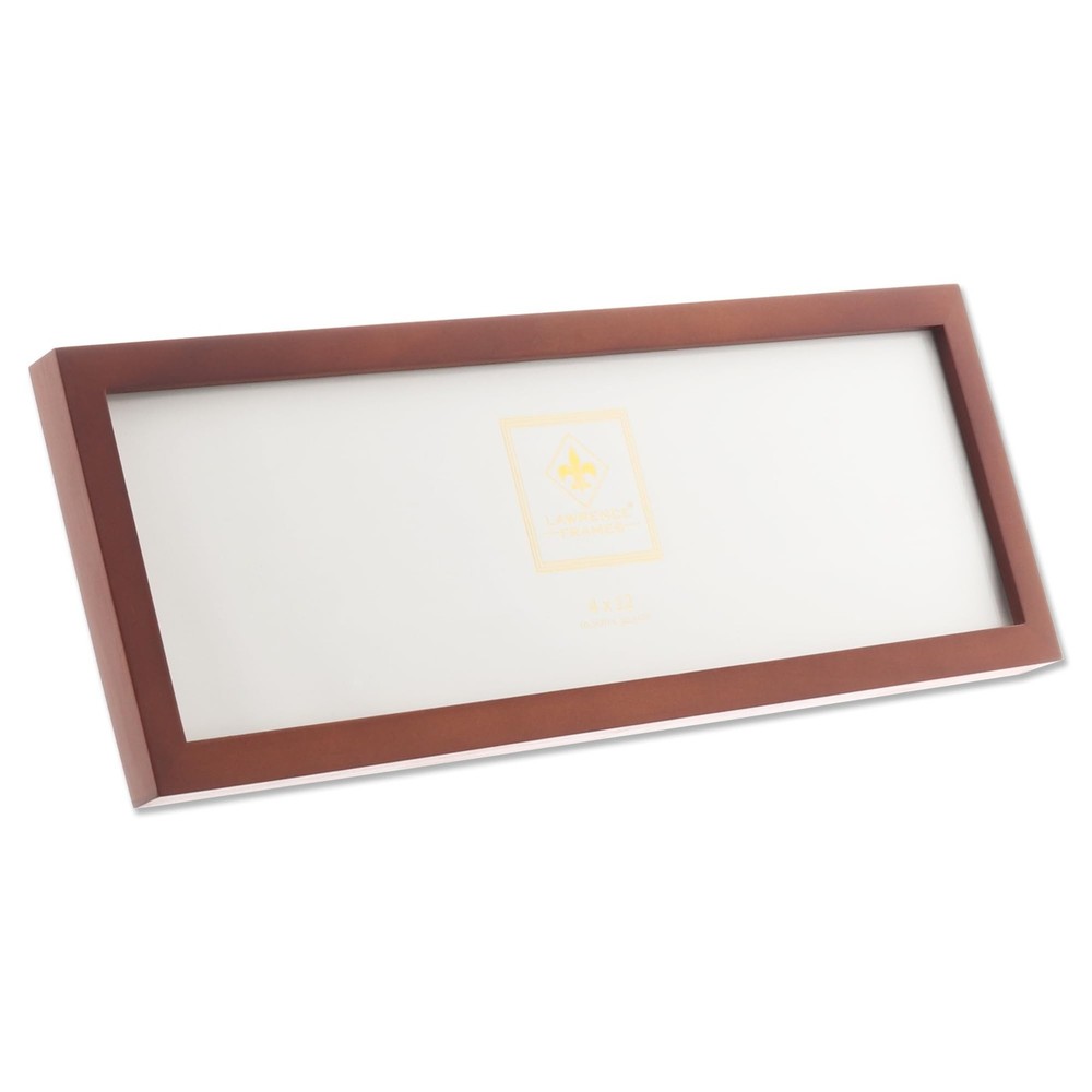 Lawrence Frames Standard Wood Picture Frame, 4x12, Walnut
