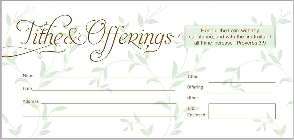 Rectangular Gummed Offering Envelopes | 52-Pack | Perfect for Church Services