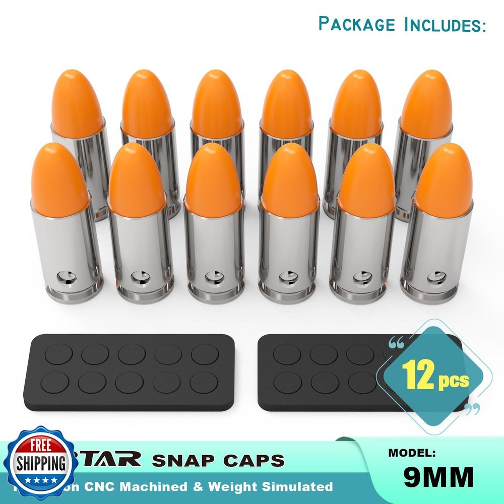 GORTAR 9mm Snap Caps Training Dummy Rounds Practice Safe Loading
