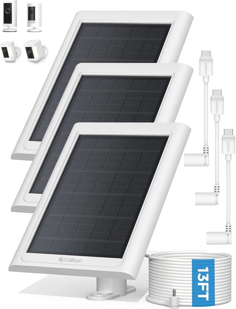 Solar Panel for Ring Camera – Compatible with Ring Stick up Cam Battery/Pro And