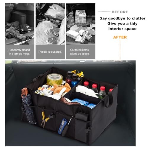 Trunk Organizer, Storage Box - 52L Large Capacity Collapsible Multi