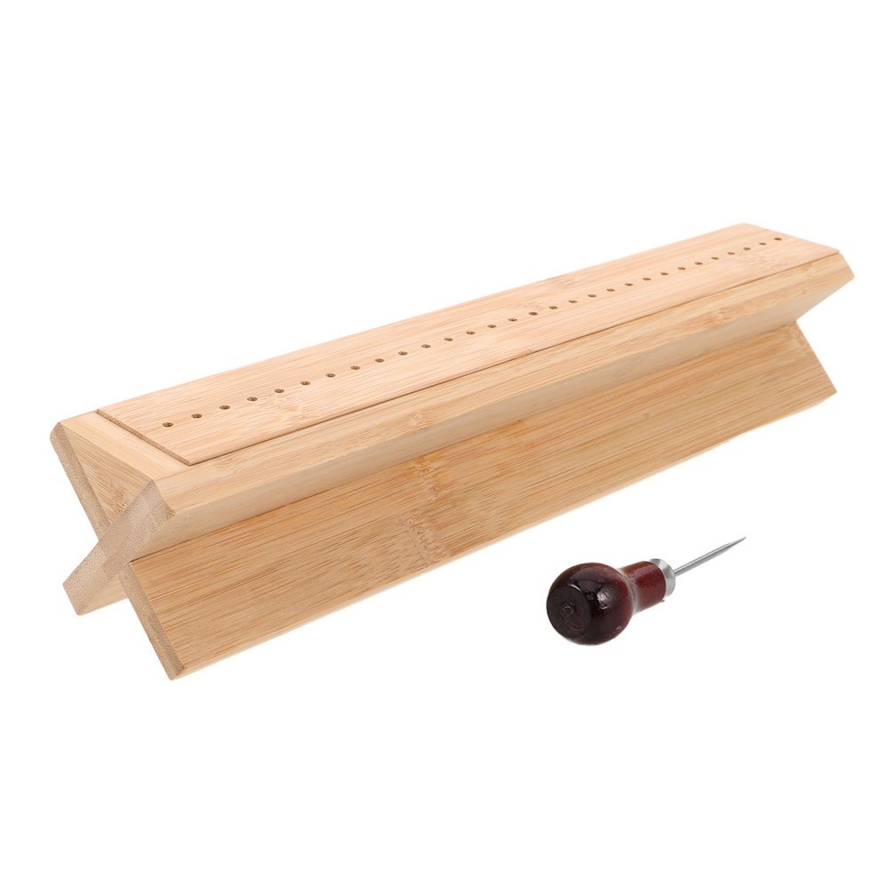 Bamboo Book Binder Binding Punching Guide Cradle Kits for Crafts