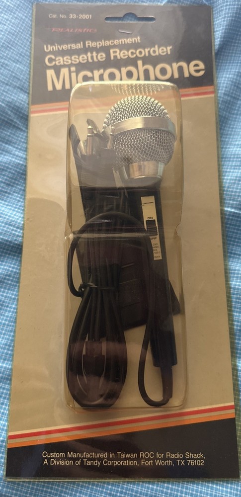 Realistic 33-2001A Dynamic Mike Cassette Recorder Microphone