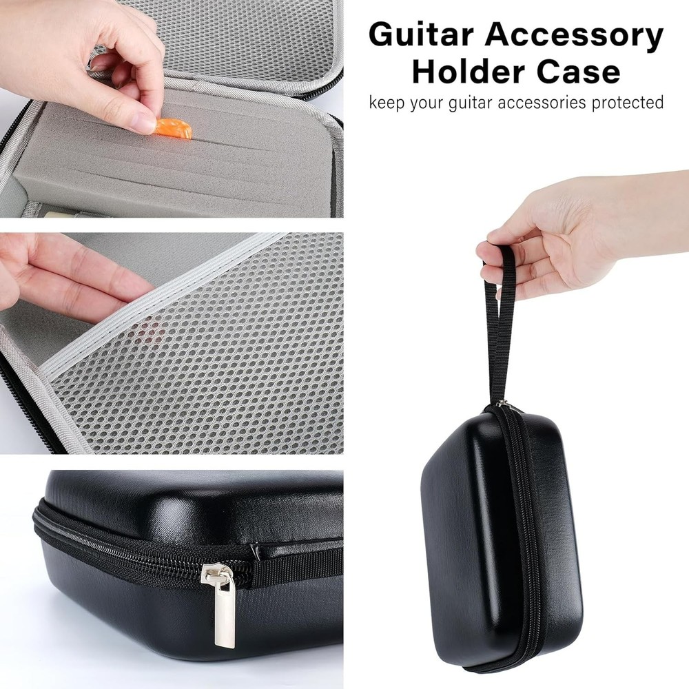 85PCS Guitar Accessories Kit Holder Case Include Acoustic Strings, Tuner, Cap...