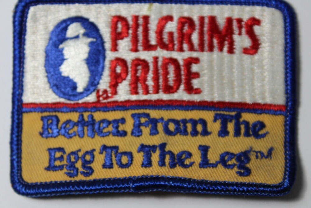 1980s Old Vintage Pilgrim's Pride Patch Chicken Patch Thanksgiving Pilgrim Patch