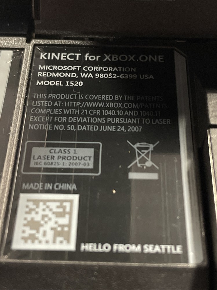 Microsoft Kinect Model 1520 Motion Sensor Camera For Xbox One Tested Works