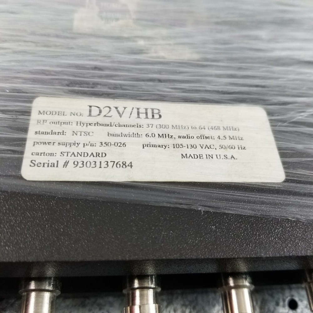 D2V/HB Digital Dual Modulator Multiplex Technology & Pelco MP9524DT