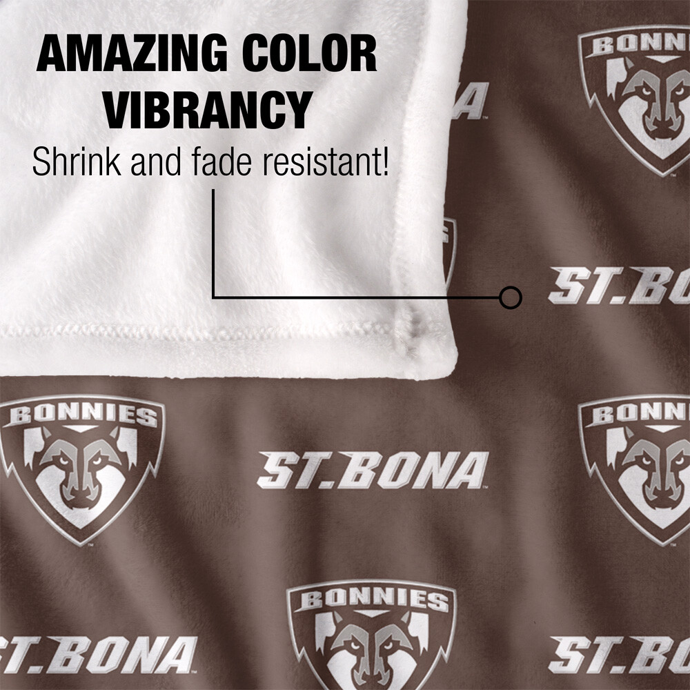 St. Bonaventure University Logo Pattern Silky Touch Super Soft Throw Blanket