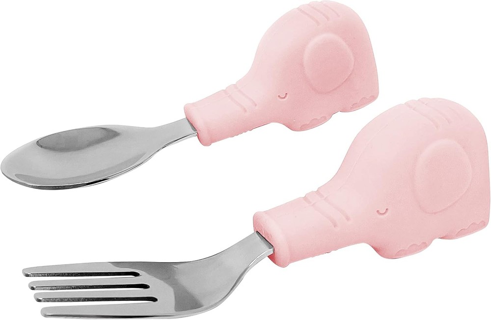 Easy Grip Toddler Utensils Spoon and Fork Set -  &