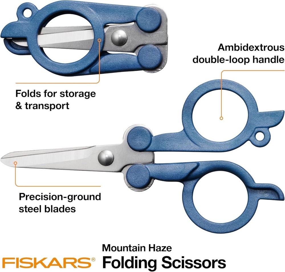 Travel-Friendly Compact Folding Scissors, TSA-Compliant, Mini Craft Tool