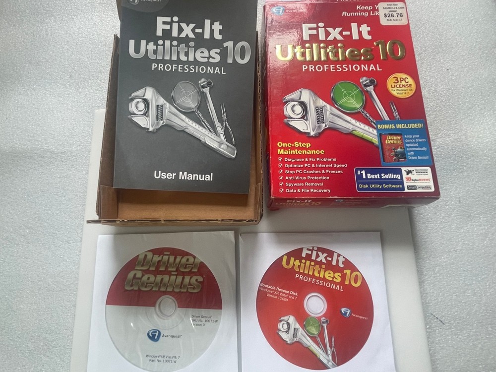 Fix-It Utilities 10 Professional PC Software  N887