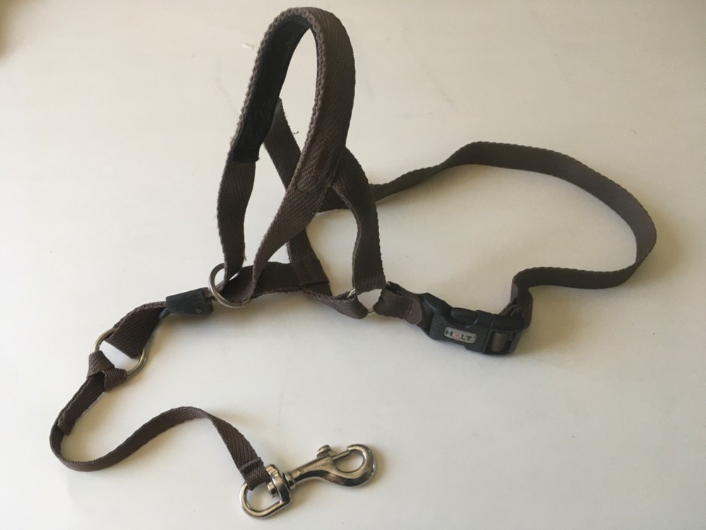 HOLT Soft Dog Muzzle, Adjustable Head Rope Mouth Collar Size 3