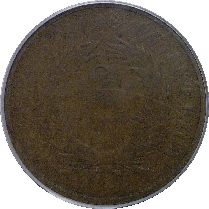 1867 Doubled Die Obverse Two Cent Piece PCGS VG-10
