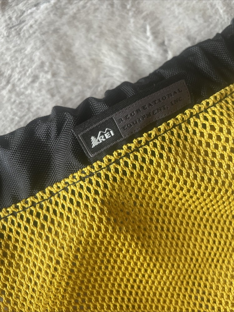 REI mesh storage bag Yellow & Black Medium
