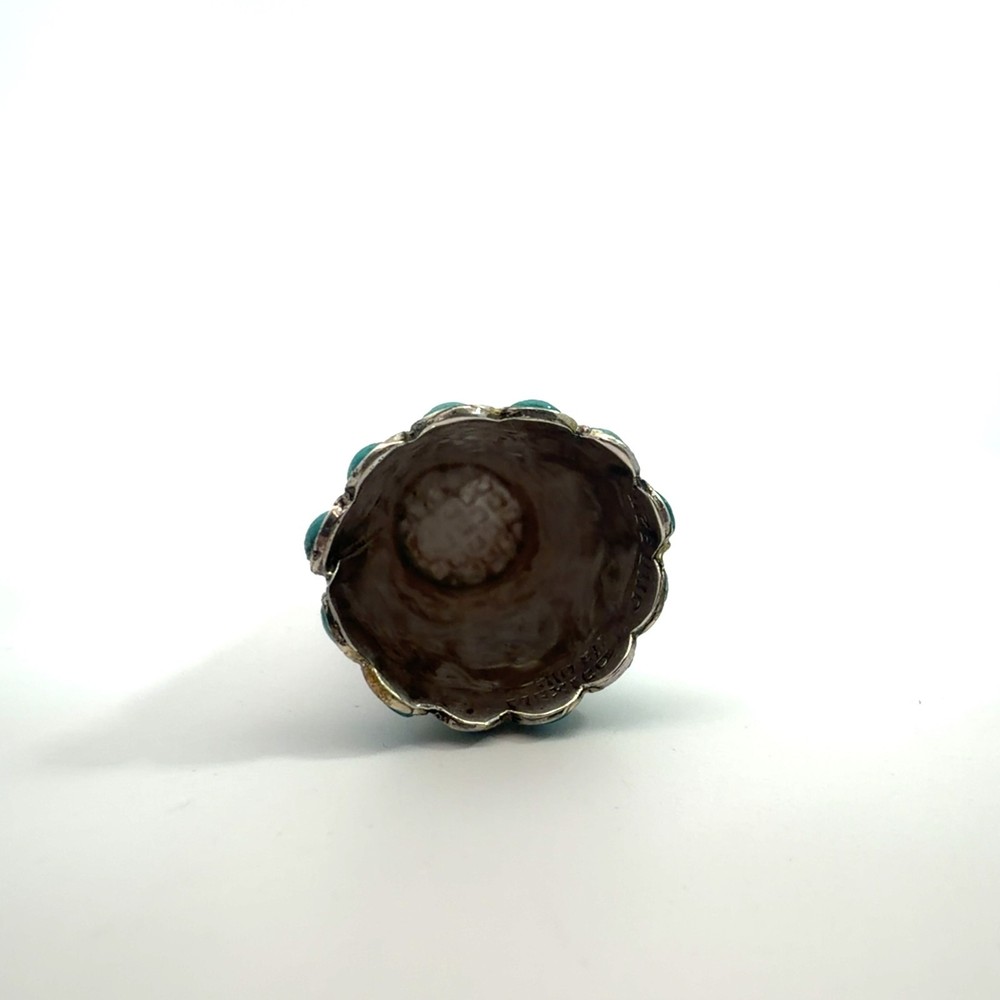 Sterling Silver and Turquoise Sewing Thimble