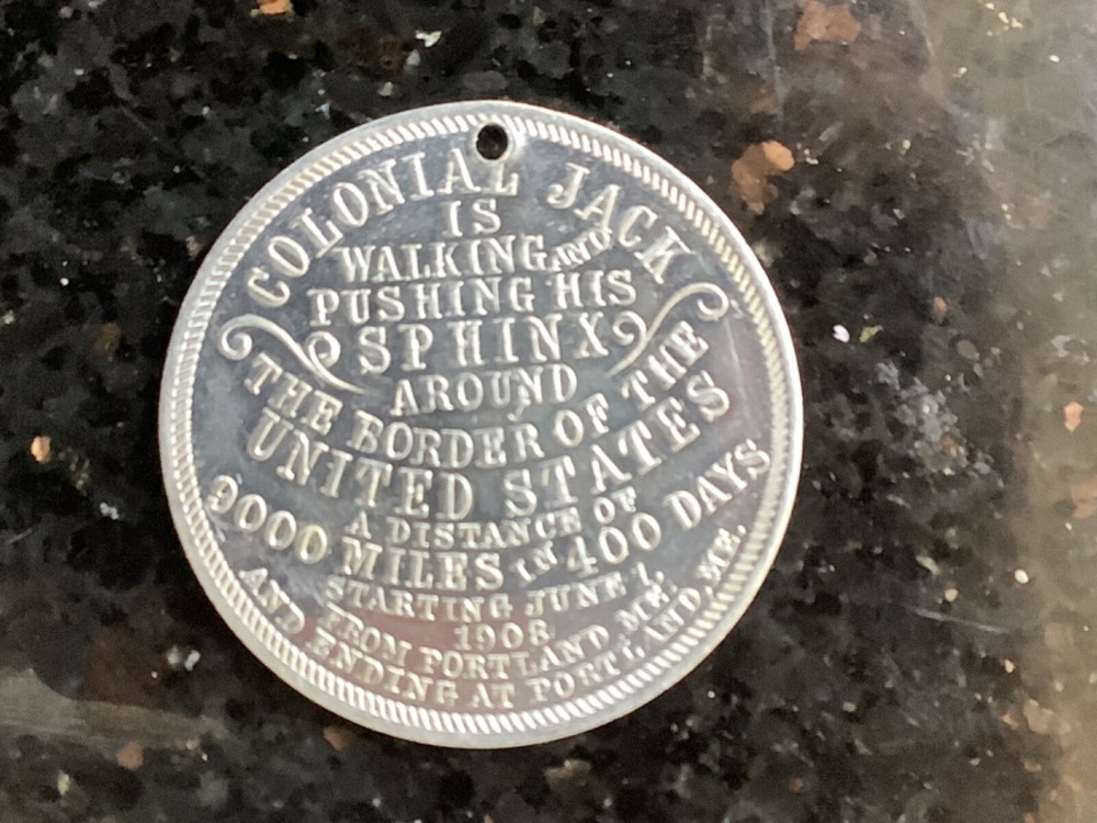 1908 Colonial Jack Aluminum Medal 38mm.