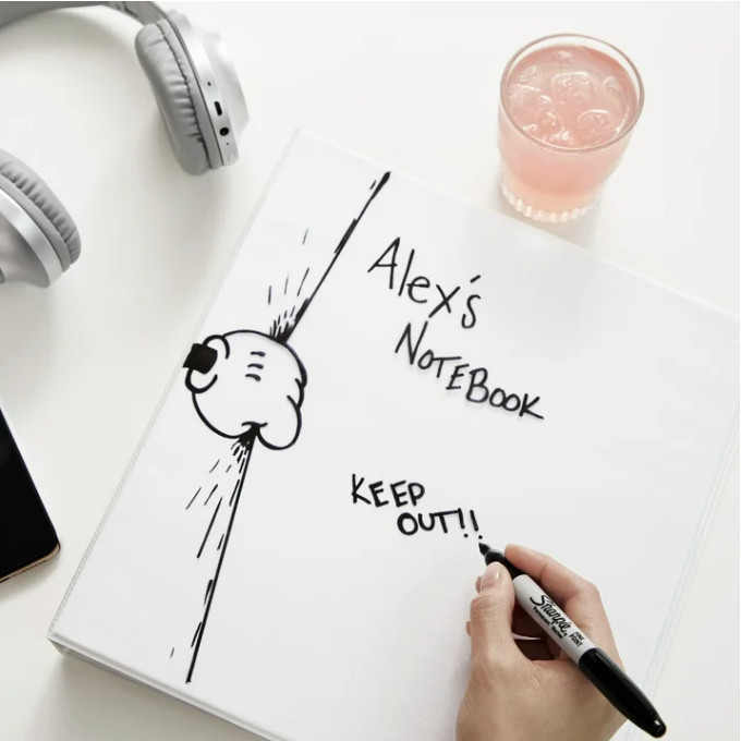 Sharpie Permanent Markers, Fine Point, Black, 2 Count