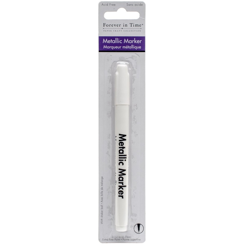 Multicraft Imports Metallic Permanent Marker .7mm Extra Fine Point-White