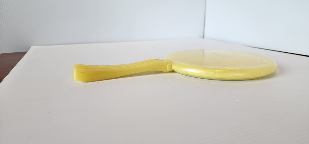 VTG Hand Mirror Celluloid or Bakelite Plastic 10"x6"