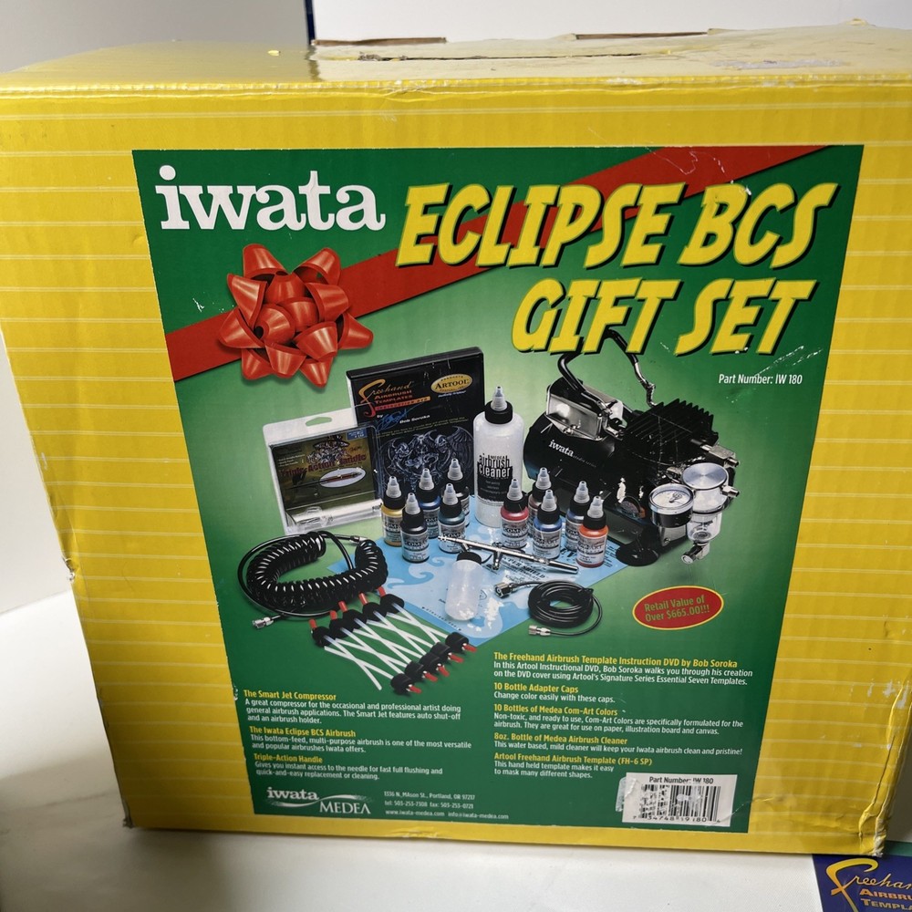 Iwata Airbrush Smart Jet Compressor IWAIS850 + Eclipse Ecl2000 BCS Gift Set