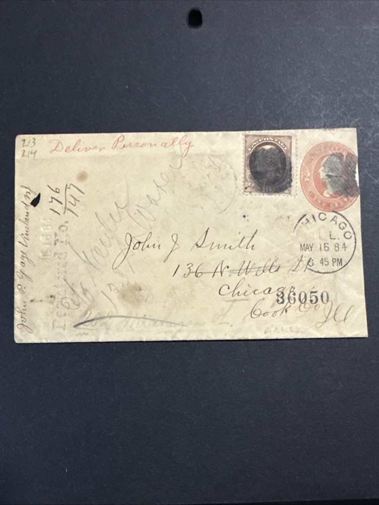 US Scott #209 REGISTERED LETTER DATED MAY 15 1884 (INCLUDING LETTER)