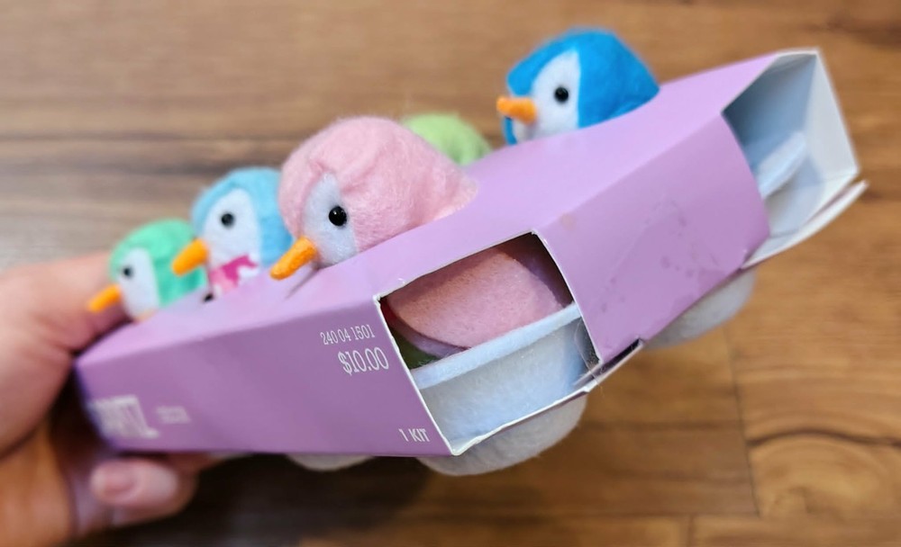 2025 Target Spritz Bird EASTER Spring Featherly Friends 6 pc Fabric Egg Carton