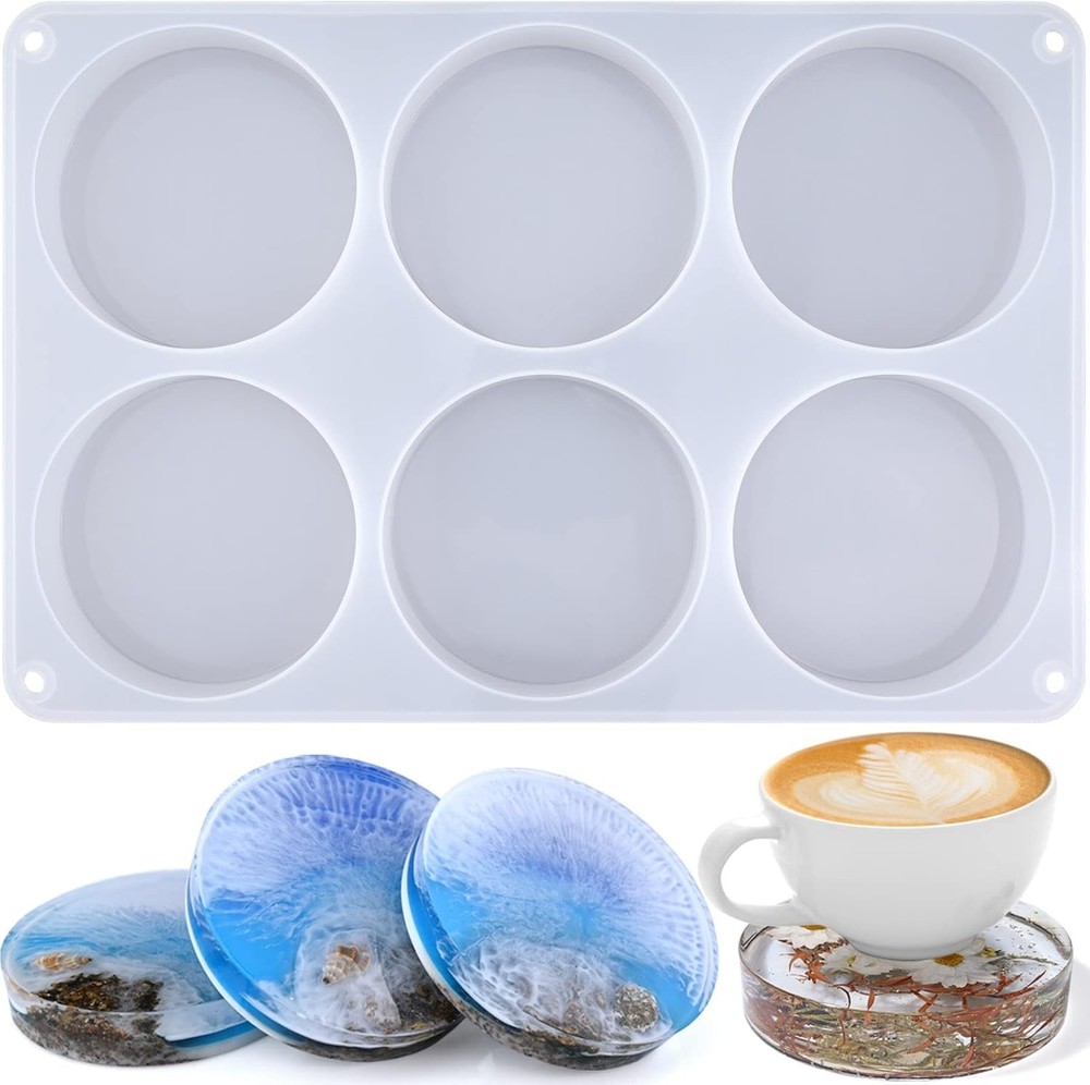 Round Coaster Resin Molds Silicone Deep