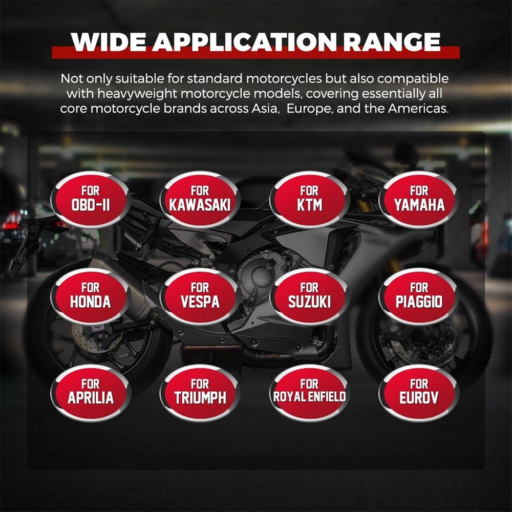 Motorcycle Diagnostic Tool Code Reader Scan Tool Fit For Harley-4P/6P, AFV Reset