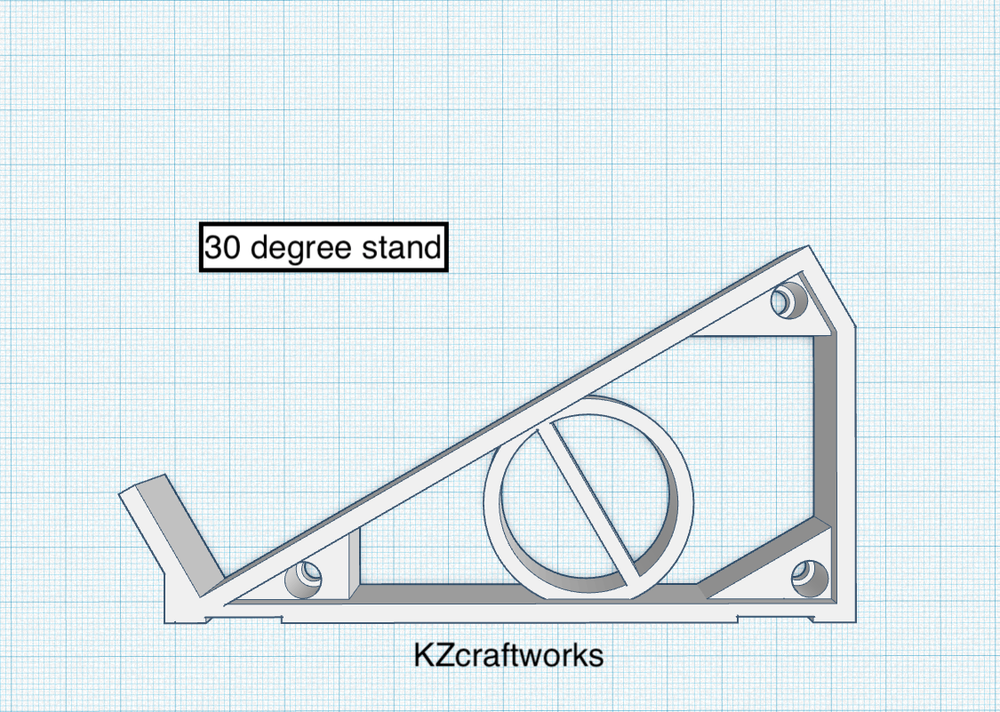 30º Angle Stand for Poly Effects Beebo / Digit - Guitar Effects - WHITE - USA