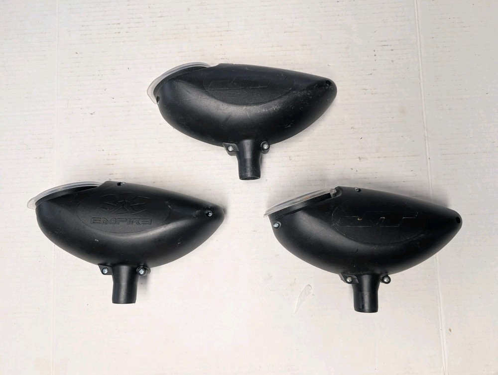 3 Gravity Fed Paintball Hoppers