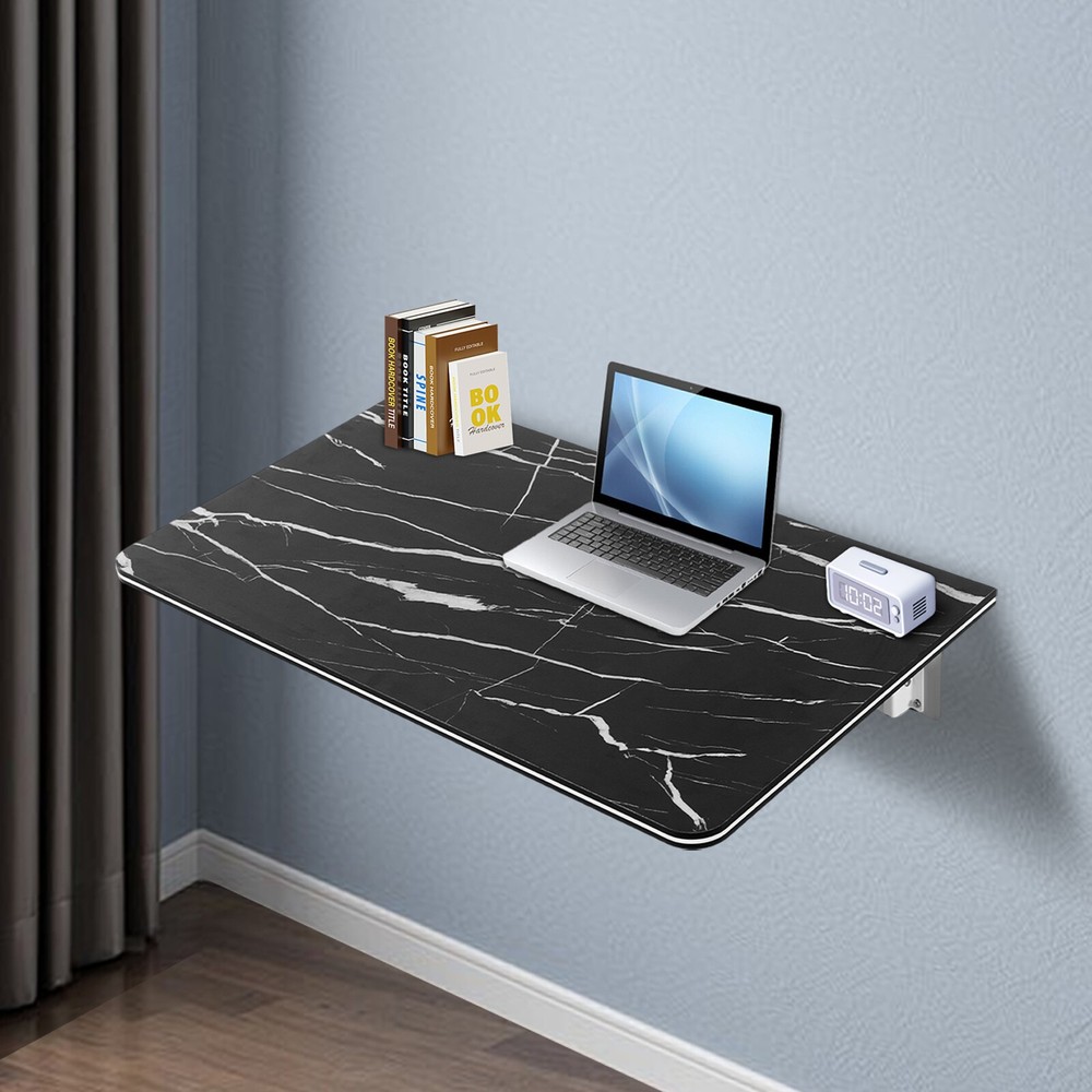 Wall Mounted Floating Folding Computer Desk PC Table Space Saving Home Furniture