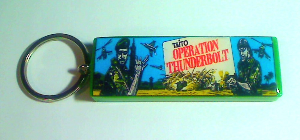 Operation Thunderbolt Arcade Marquee Coin Door accessory Keychain