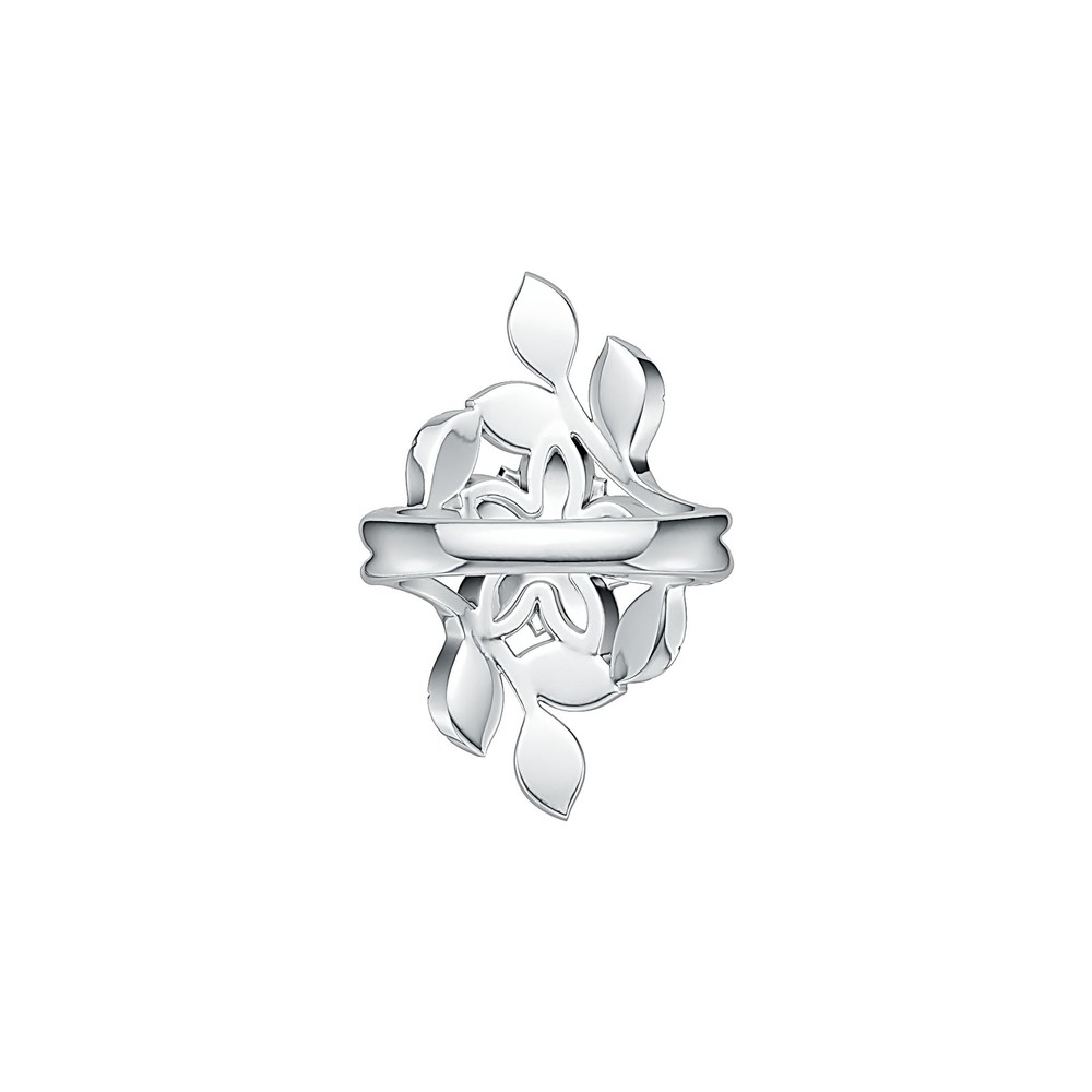 Sterling Silver Ring Flower with Leaves Theme Nature-Inspired