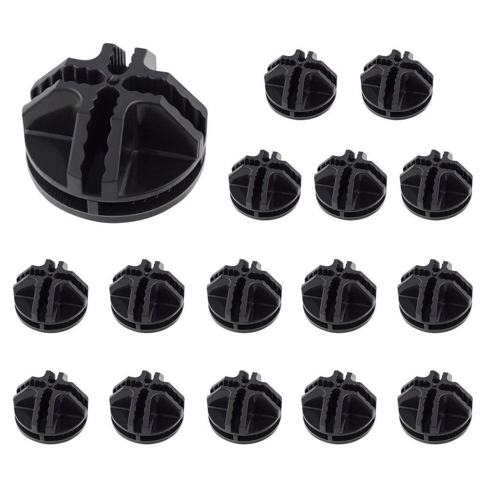 16 Pieces Cube Connectors Plastic Storage Cubes Wire Black