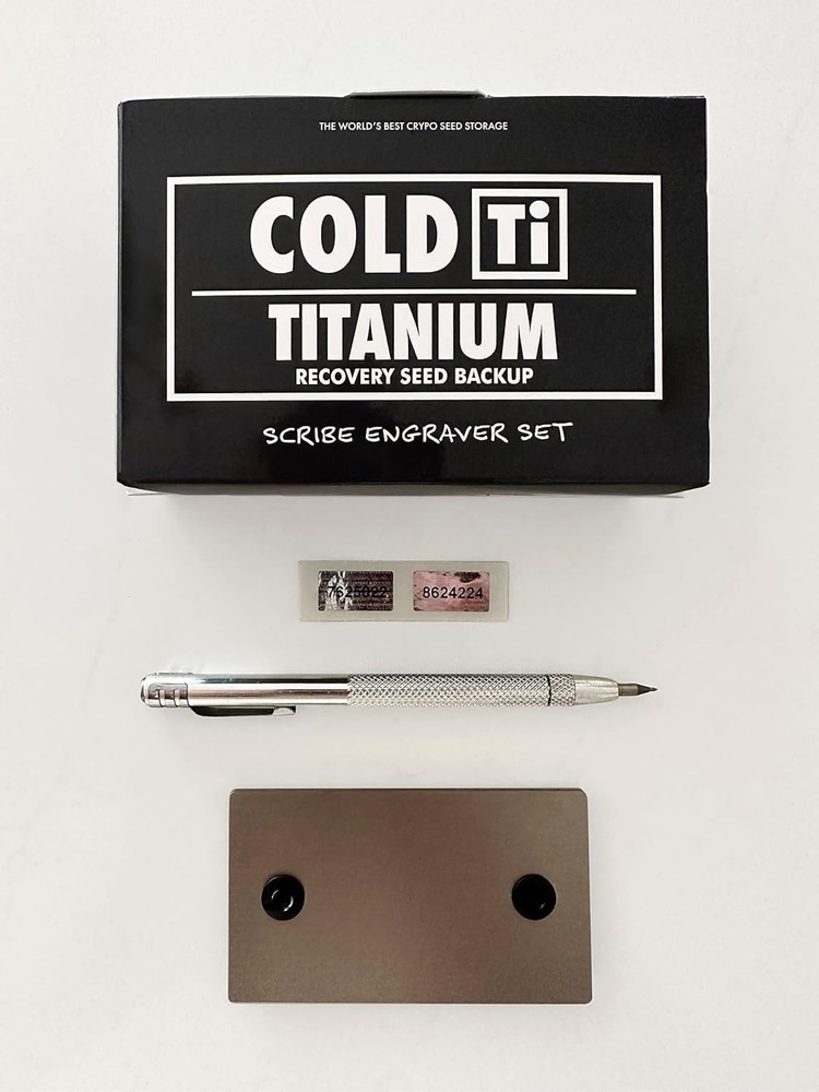 Discreet Titanium Seed Phrase Plates for Ultimate Crypto Security - 2 Plate Set