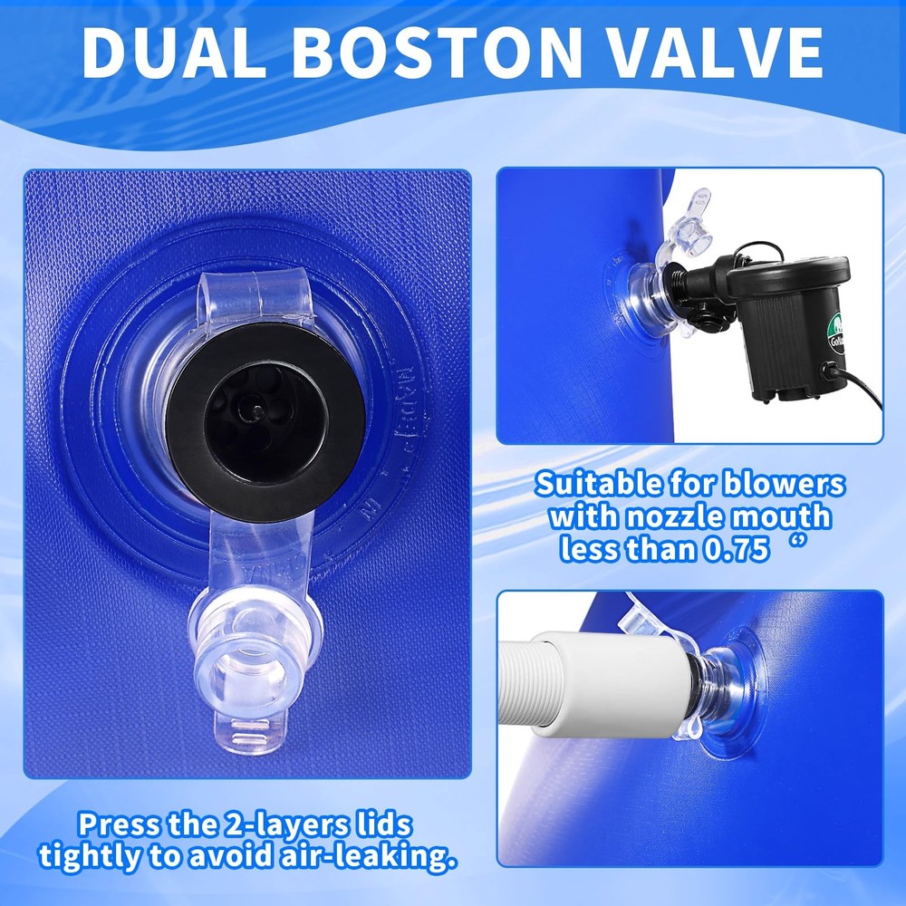 Pool Pillow for Above Ground 4 x 8 Ft, 8" x 4" (Rectangular), Blue