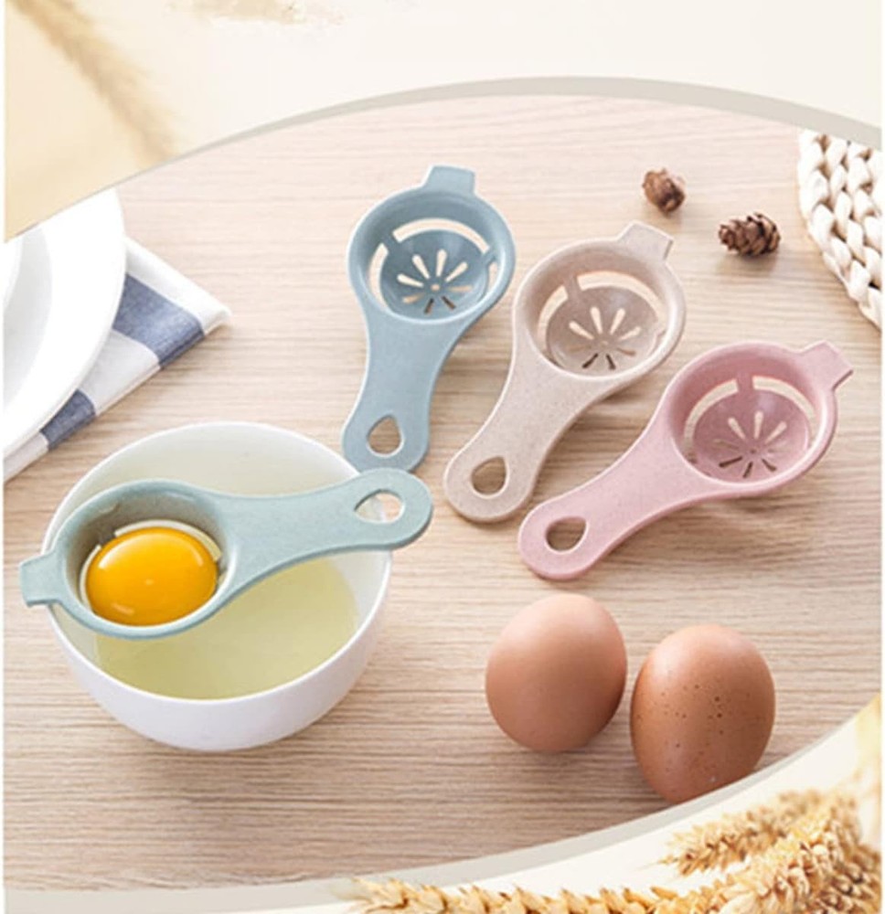 3-Piece Egg Yolk & White Separator Set - White, Divider, Chefs & Multicolor