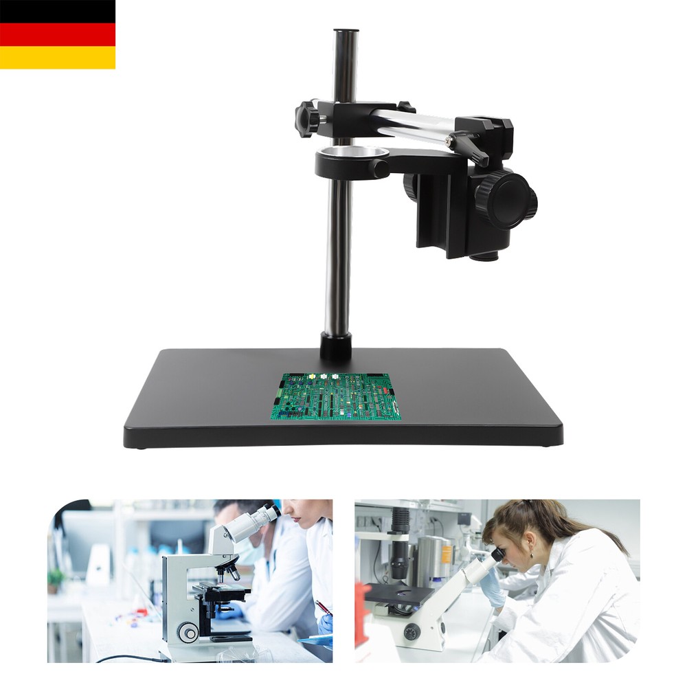 Lab Dual Arm Set Digital Microscope Camera Table Stand Holder Lift Bracket 50 mm