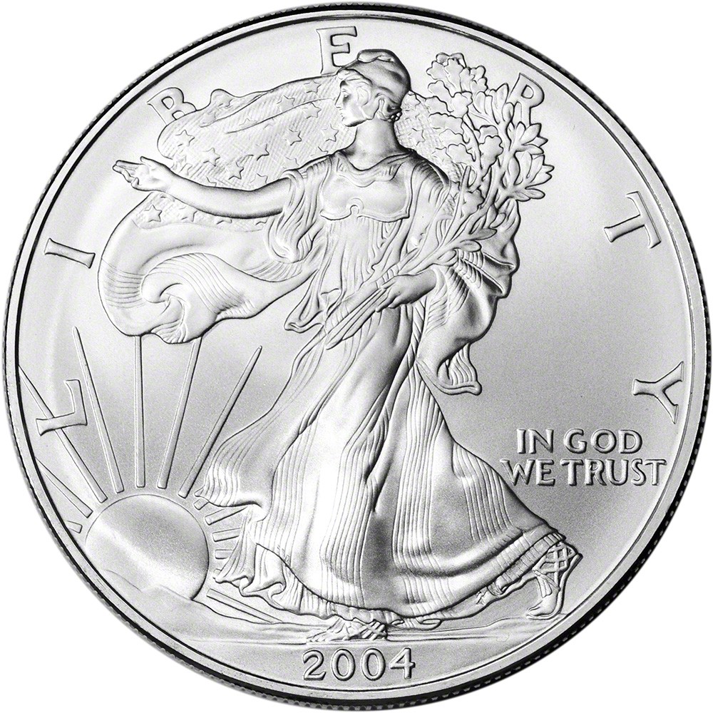 2004 American Silver Eagle Coin 1 oz $1 - BU