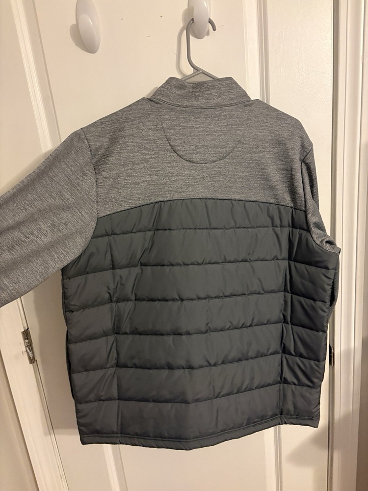 Callaway Quilted Golf Jacket Gray M Full Zip 100% Polyester Men's