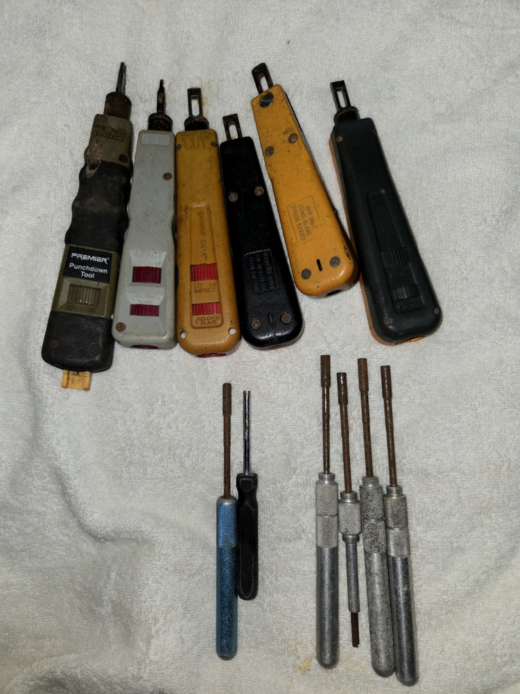 electric cable punch down tools w/screwdrivers