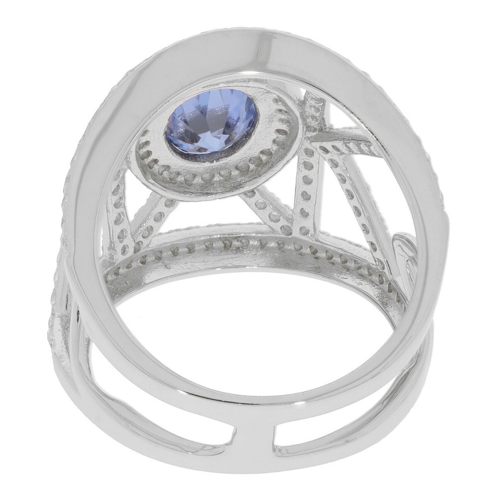 Sterling Silver Semi Mount Ring Setting Oval OV 9x7 Cocktail Ring White Topaz