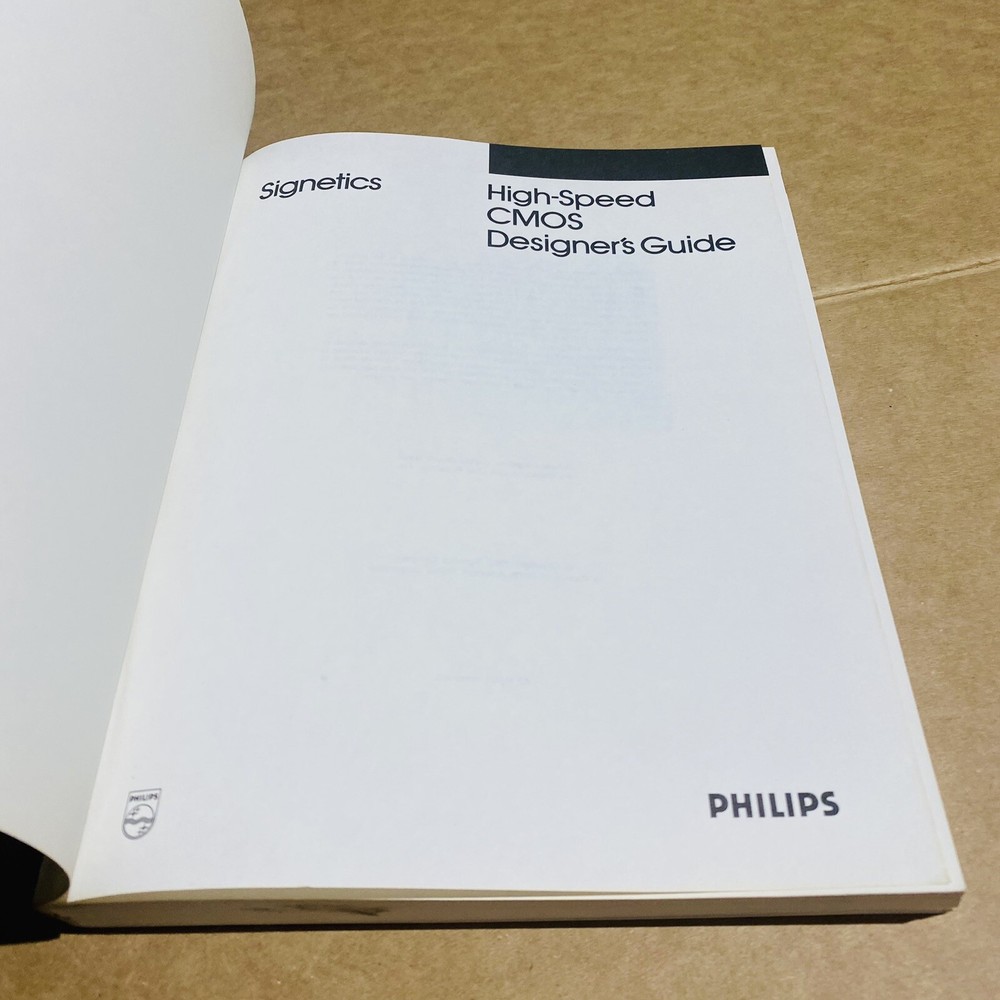 USED 1988 Philips/Signetics High-Speed CMOS Databook