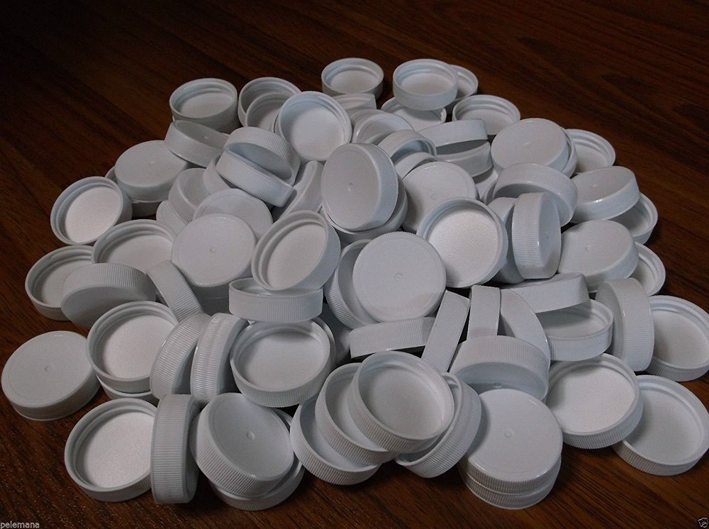 30X White Polypropylene 38/400 GROWLER Caps